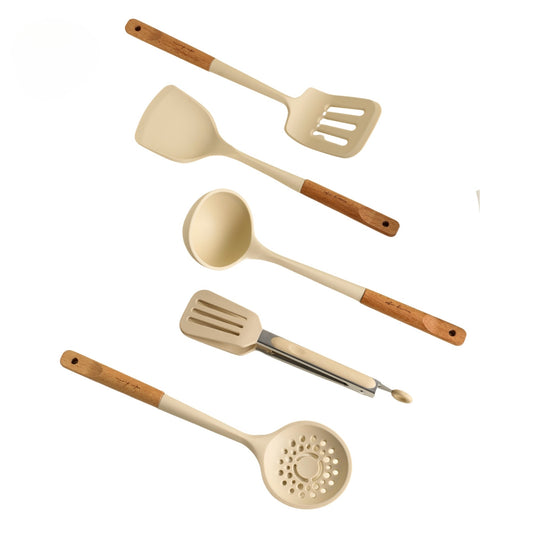 Silicone Kitchenware wooden handle
