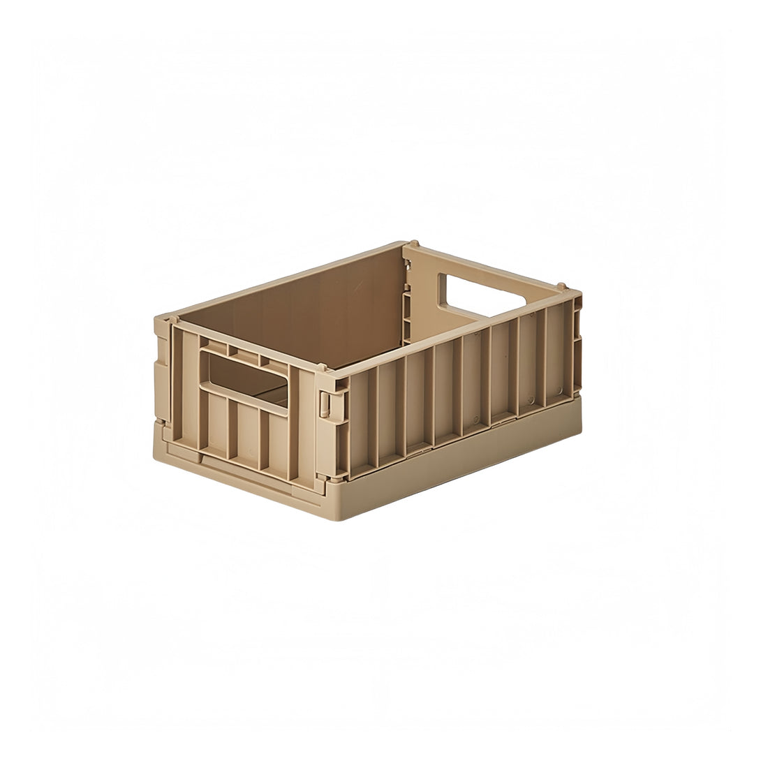 ubenkaku collapsible crate mini light brown