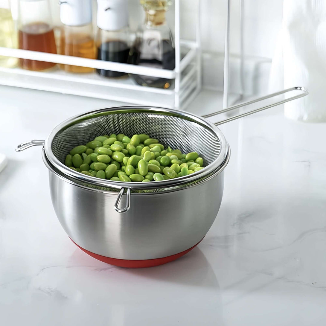 ubenkaku fine mesh strainer with long handle