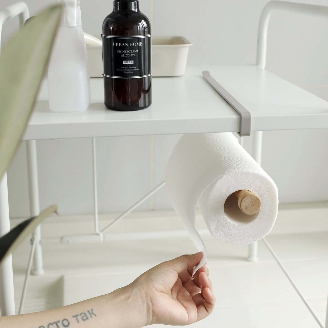 ubenkaku kitchen paper towel holder made with iron and bamboo