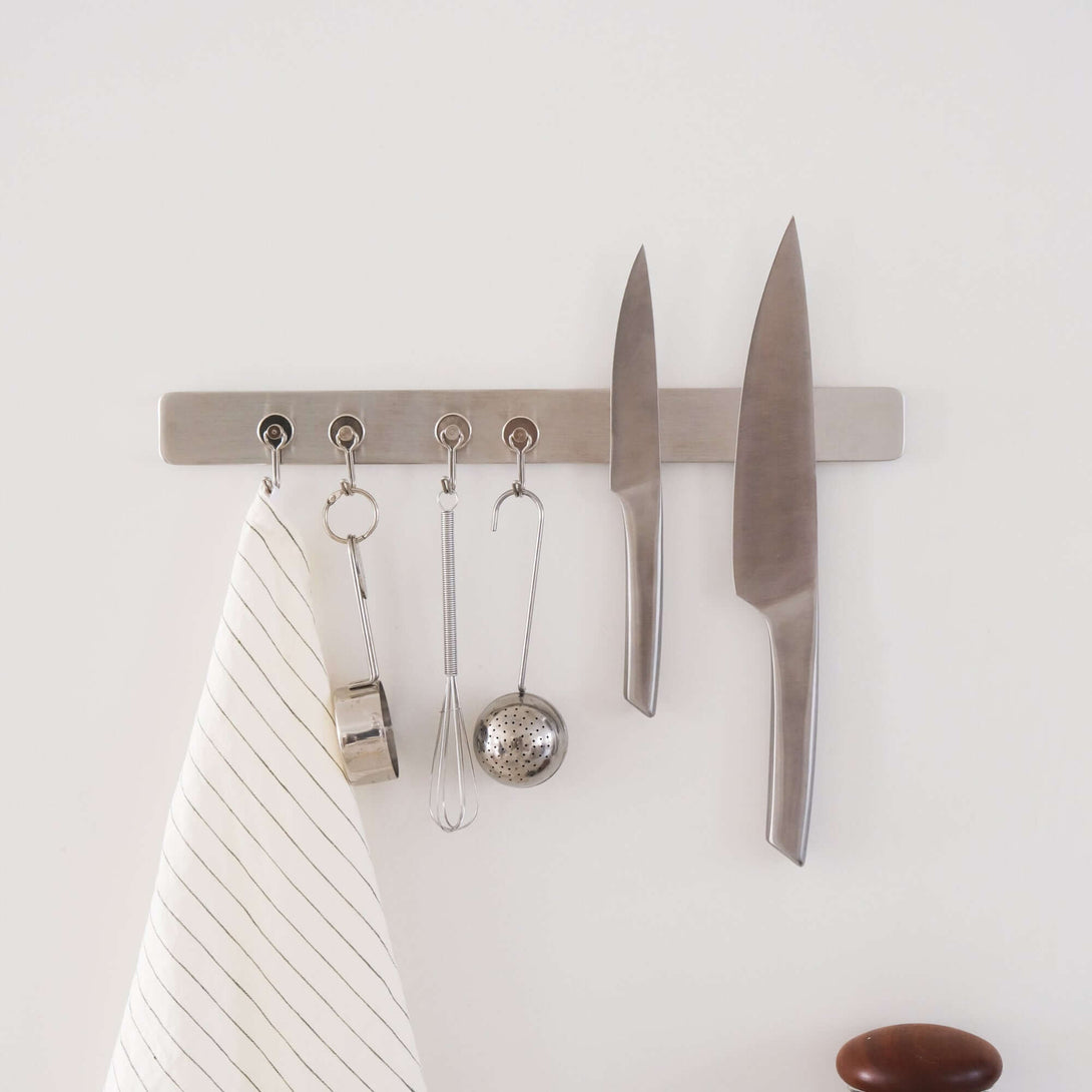 ubenkaku 18/8 magnetic knife rack 16in with 4 hooks