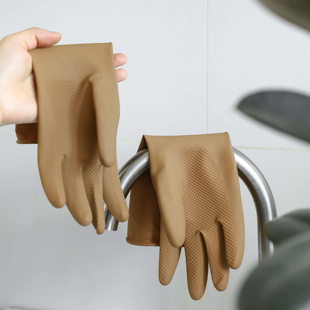 ubenkaku rubber gloves brown color